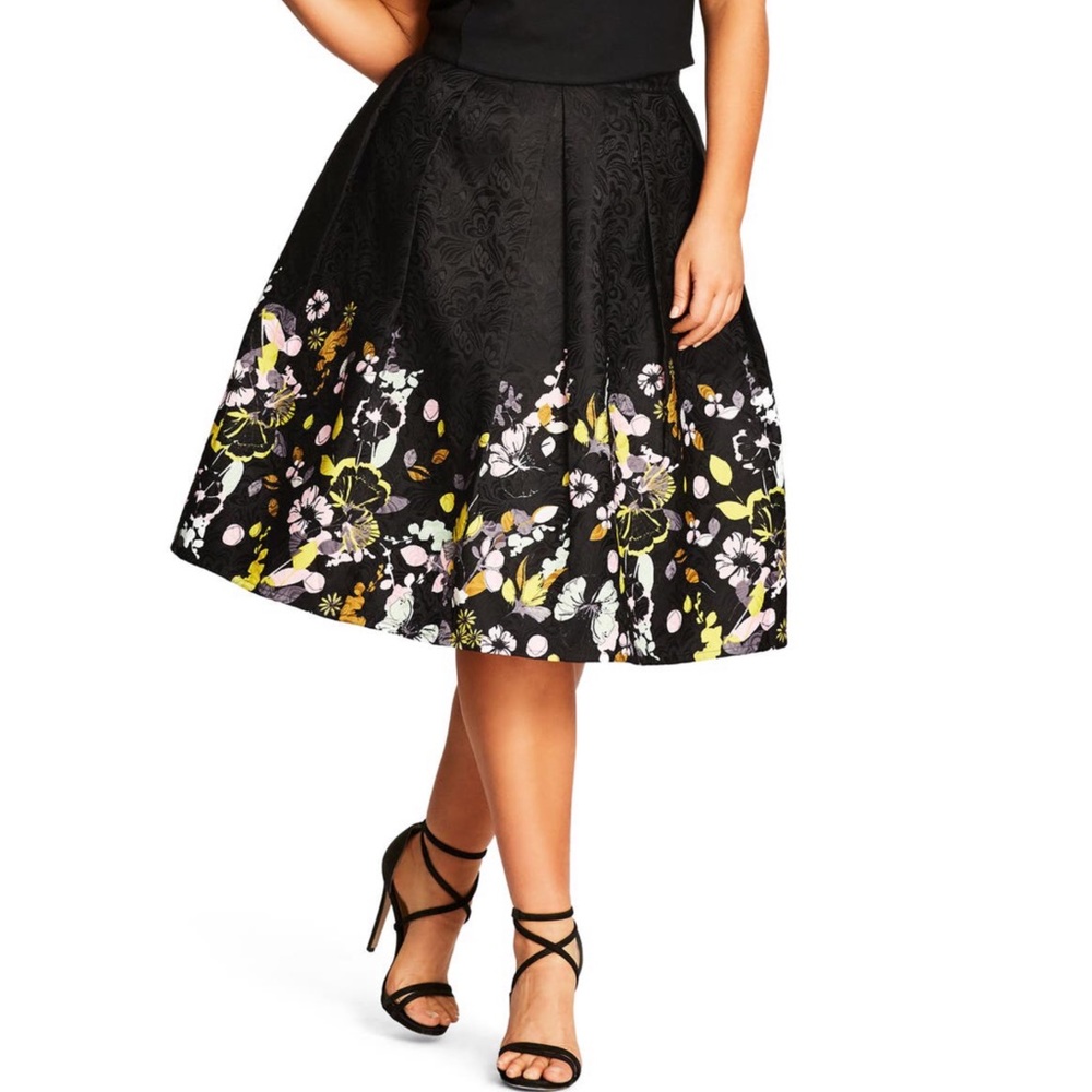City Chic Garden Party Skirt